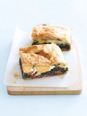 bacon, egg and spinach pie
